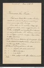 Nachlass Franz Steindachner, Brief von Franz Liechtenstern an Franz Steindachner (19.09.1883), Inv.Nr. 303.09, Seite 1
